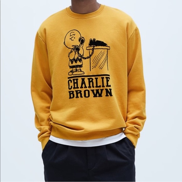 Zara Other - ZARA Charlie Brown Snoopy Peanut Print Sweatshirt